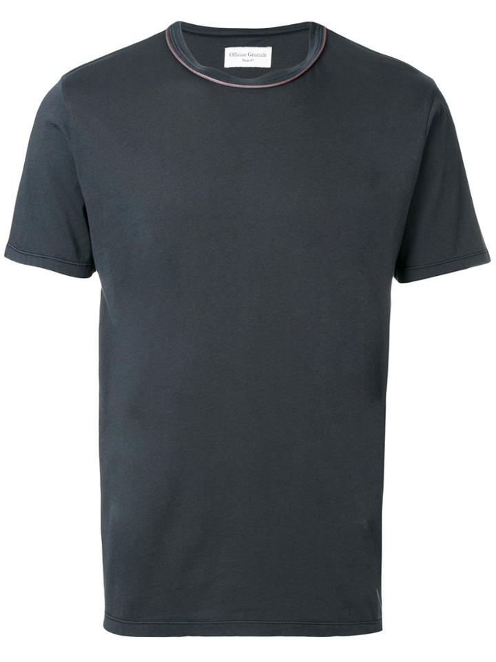 Officine Generale Contrast Trim T-shirt - Grey