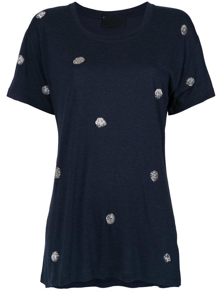 Andrea Bogosian Embroidered T-shirt - Blue