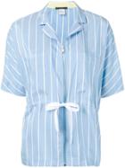Paul Smith Zipped Stripe Shirt - Blue