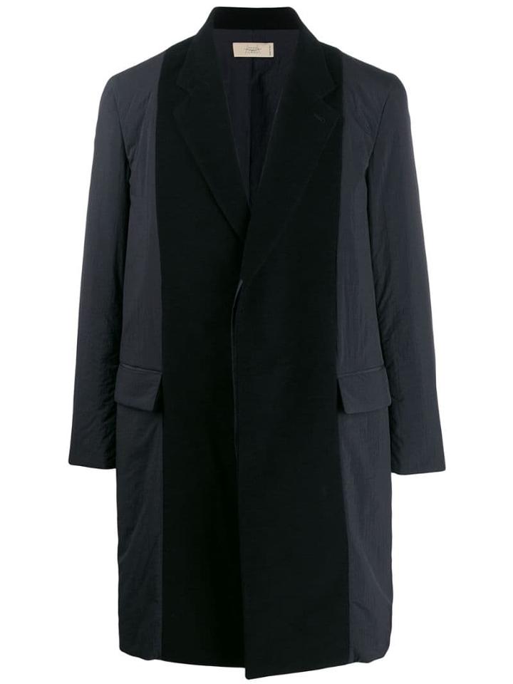 Maison Flaneur Contrast Colour Coat - Blue