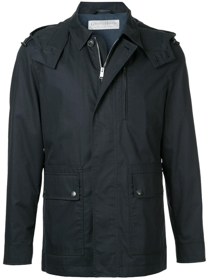 Gieves & Hawkes Zipped Light-weight Jacket - Blue