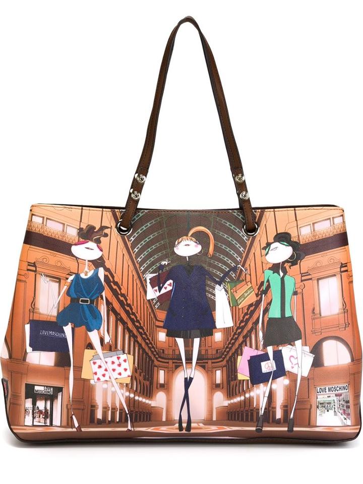 Love Moschino Printed Shopping Tote