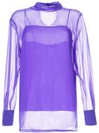 Emilio Pucci Translucid Silk Blouse - Purple