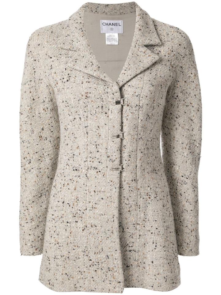 Chanel Vintage Tweed Long Sleeve Jacket - Grey