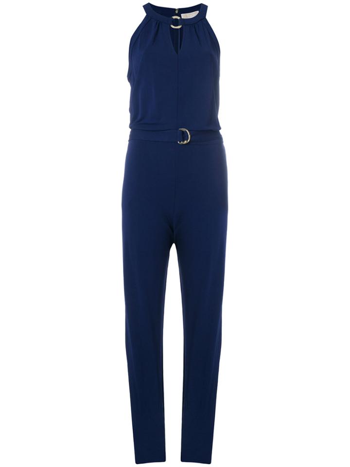 Michael Michael Kors Embellished Sleeveless Jumpsuit - Blue