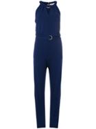 Michael Michael Kors Embellished Sleeveless Jumpsuit - Blue