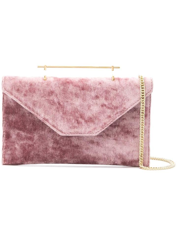 M2malletier Square Clutch Bag - Pink & Purple