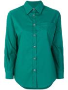 Marni Contrast Stitch Shirt - Green