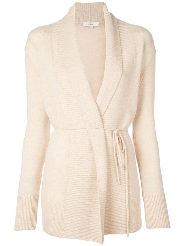 Vince Tie-fastening Knit Cardigan - Neutrals
