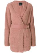 Roberto Collina Long Belt Cardigan - Pink & Purple