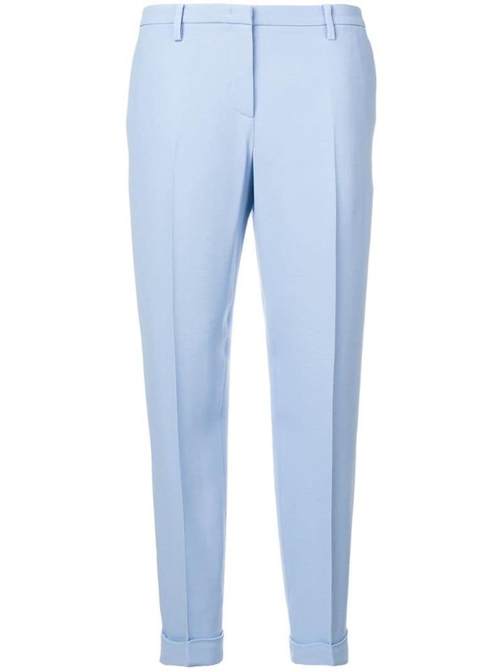 Nº21 Cropped Pleated Trousers - Blue