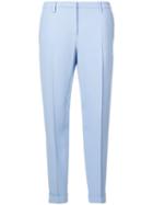 Nº21 Cropped Pleated Trousers - Blue