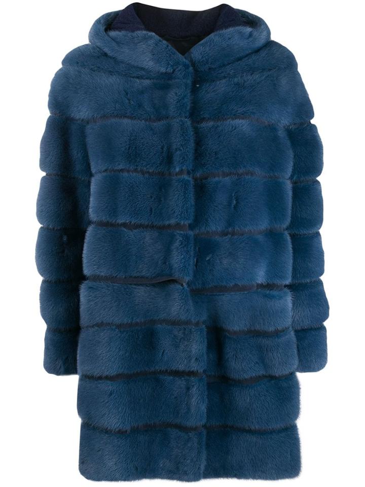 Simonetta Ravizza Cairo Quilted Coat - Blue