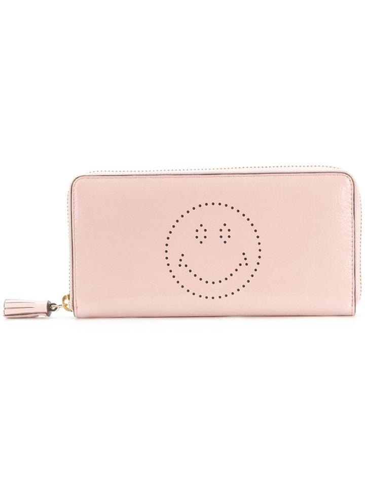 Anya Hindmarch Smiley Wallet - Pink & Purple