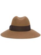 Borsalino Tonal Wide Brim Hat, Women's, Size: Medium, Brown, Rabbit Fur Felt