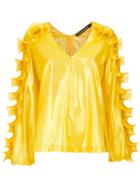 Reinaldo Lourenço Ruffle Trim Blouse - Yellow & Orange