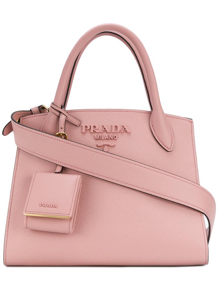 Prada Bibliotheque Tote Bag - Pink & Purple