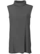 Fabiana Filippi - Roll-neck Tank - Women - Silk/acetate/cashmere/merino - 42, Grey, Silk/acetate/cashmere/merino