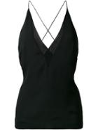 Dion Lee Sheer Trim Camisole, Women's, Size: 10, Black, Polyester