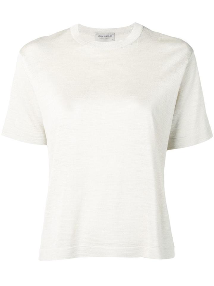 John Smedley Knitted T-shirt - Neutrals