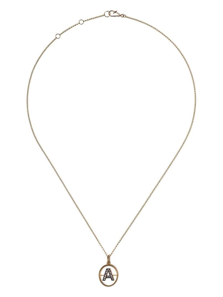Annoushka 18ct Gold Diamond Initial A Necklace - 18ct Yellow Gold