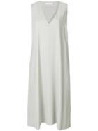 Fabiana Filippi V-neck Flared Midi Dress - Grey