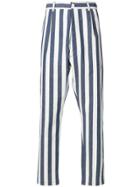 Sunnei Striped Dropped Crotch Trousers - Blue