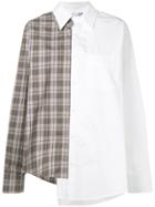 Vaquera Asymmetric Printed Shirt - White