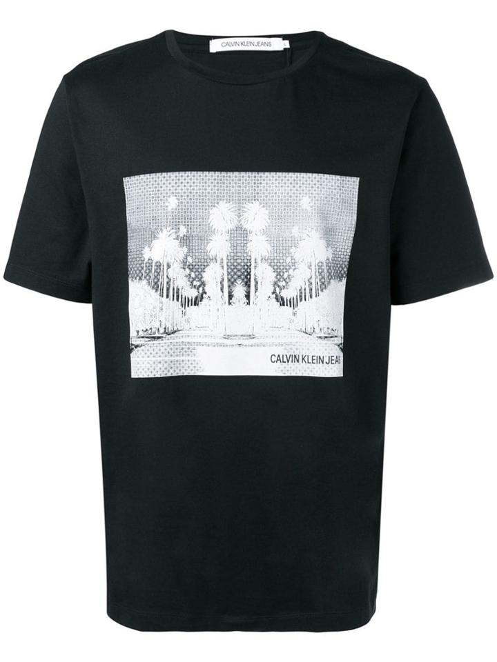 Calvin Klein Jeans Tropical Scene T-shirt - Black