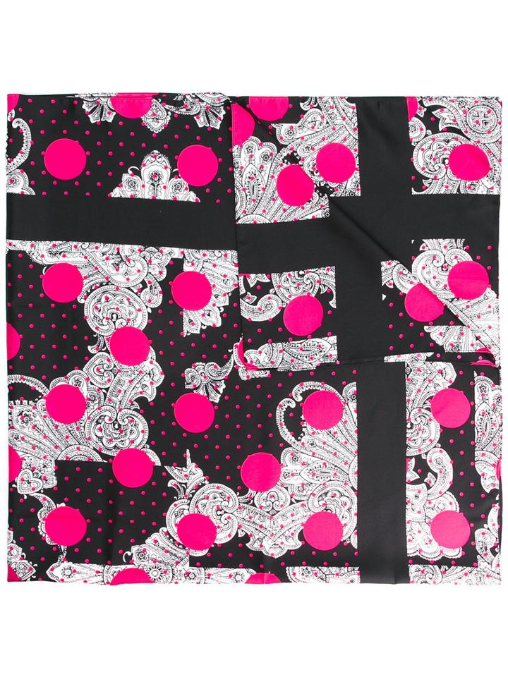 Mcq Alexander Mcqueen Print Scarf, Women's, Black, Silk