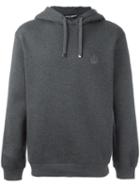 Dolce & Gabbana Embroidered Crown Hoodie, Men's, Size: 52, Grey, Cotton/polyester