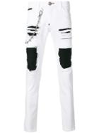 Philipp Plein Fashion Show Slim Fit Jeans - White