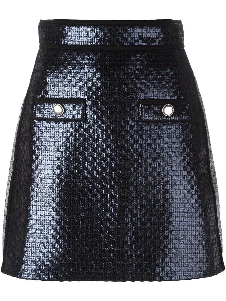 Msgm Glitter Effect A-line Skirt