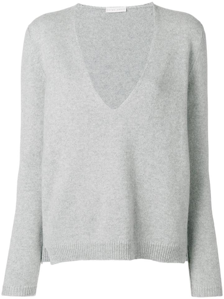 Borgo Asolo Deep V-neck Jumper - Grey