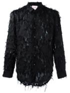 Palm Angels Fur Shirt, Men's, Size: 50, Black, Viscose
