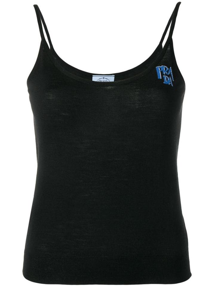 Prada Intarsia Knit Vest - Black