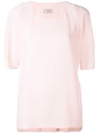 Alberto Biani - Rear Pleat Blouse - Women - Triacetate/polyester - 44, Pink/purple, Triacetate/polyester