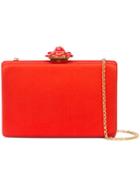 Oscar De La Renta Rogan Box Clutch - Red