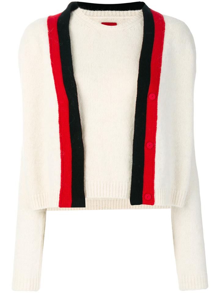 Moncler Gamme Rouge Two Piece Knitted Top - White