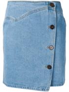 Nanushka Button Fastened Denim Skirt - Blue
