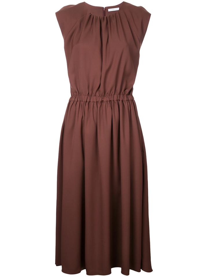 Estnation - Cinched Dress - Women - Triacetate - 36, Brown, Triacetate