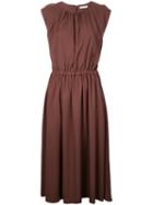Estnation - Cinched Dress - Women - Triacetate - 36, Brown, Triacetate