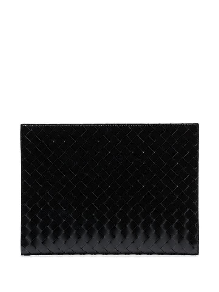 Bottega Veneta Intrecciato Leather Pouch - Black