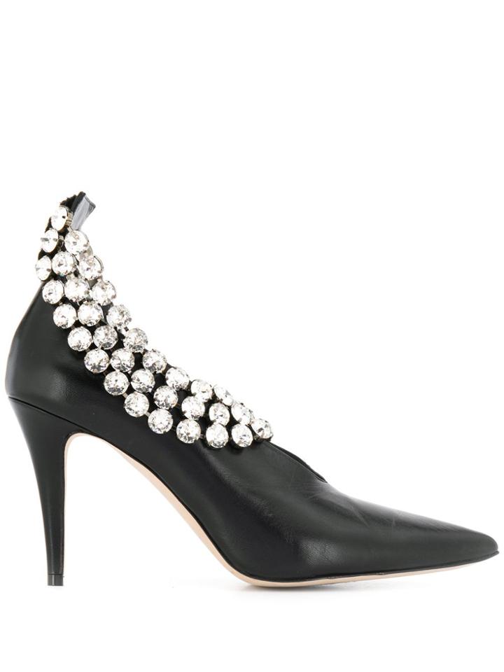 Christopher Kane Giant Crystal Heel - Black