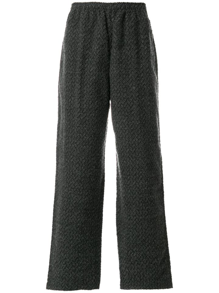 White Mountaineering Zigzag Jacquard Trousers - Grey