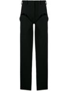 Y / Project Front Cut Trousers - Black