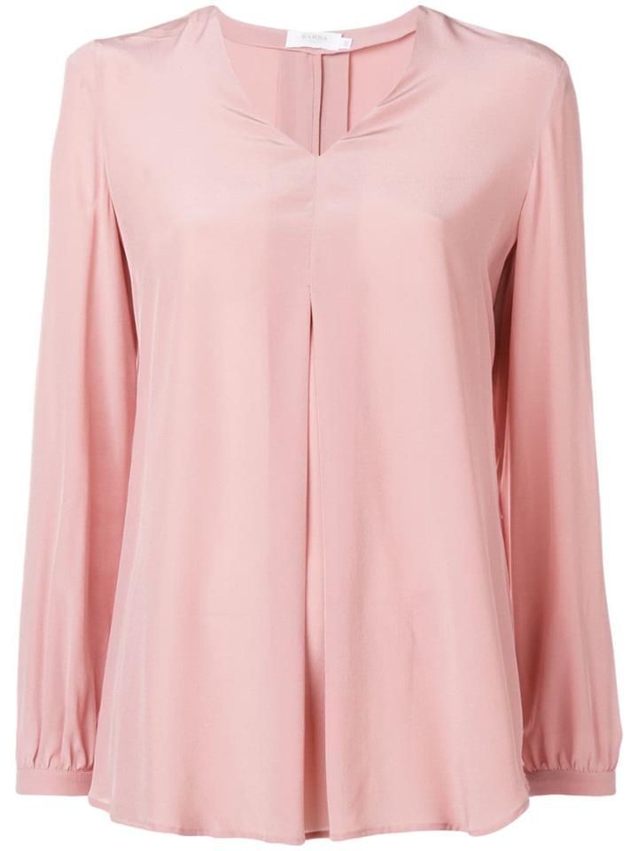 Barba V-neck Blouse - Pink & Purple