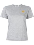 Comme Des Garçons Play Logo Print T-shirt, Women's, Size: Small, Grey, Cotton