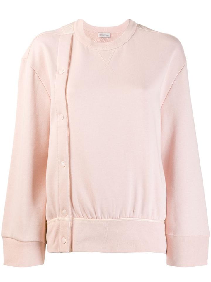 Moncler Button Detail Sweatshirt - Pink