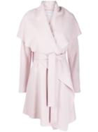 Harris Wharf London Wrap Front Coat - Pink